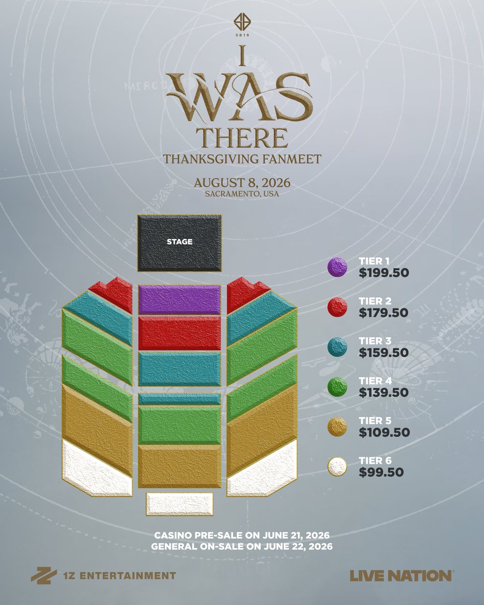 I Was There Thanksgiving Fanmeet — seating tiers and pricing